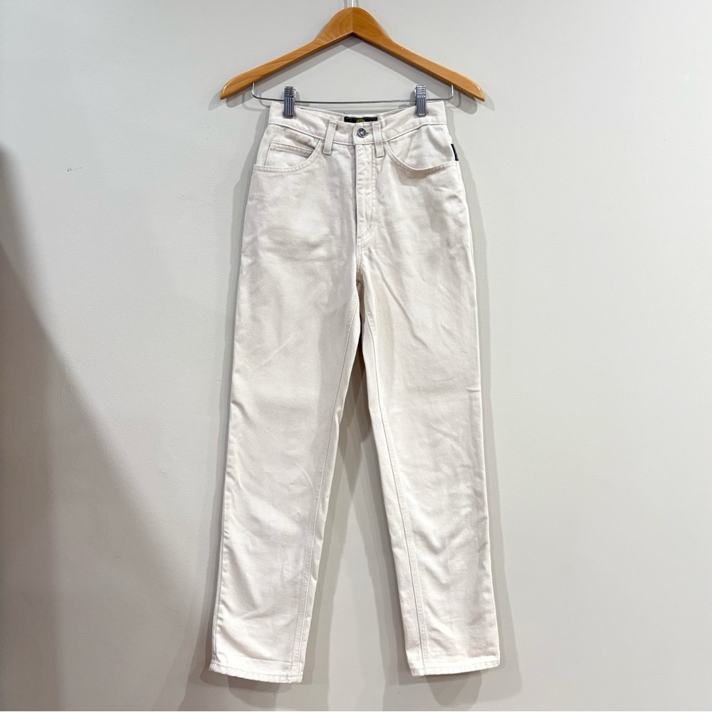 Istante by Versace Cream High Rise Jeans Women’s 24W 30L IT38 Made in Italy